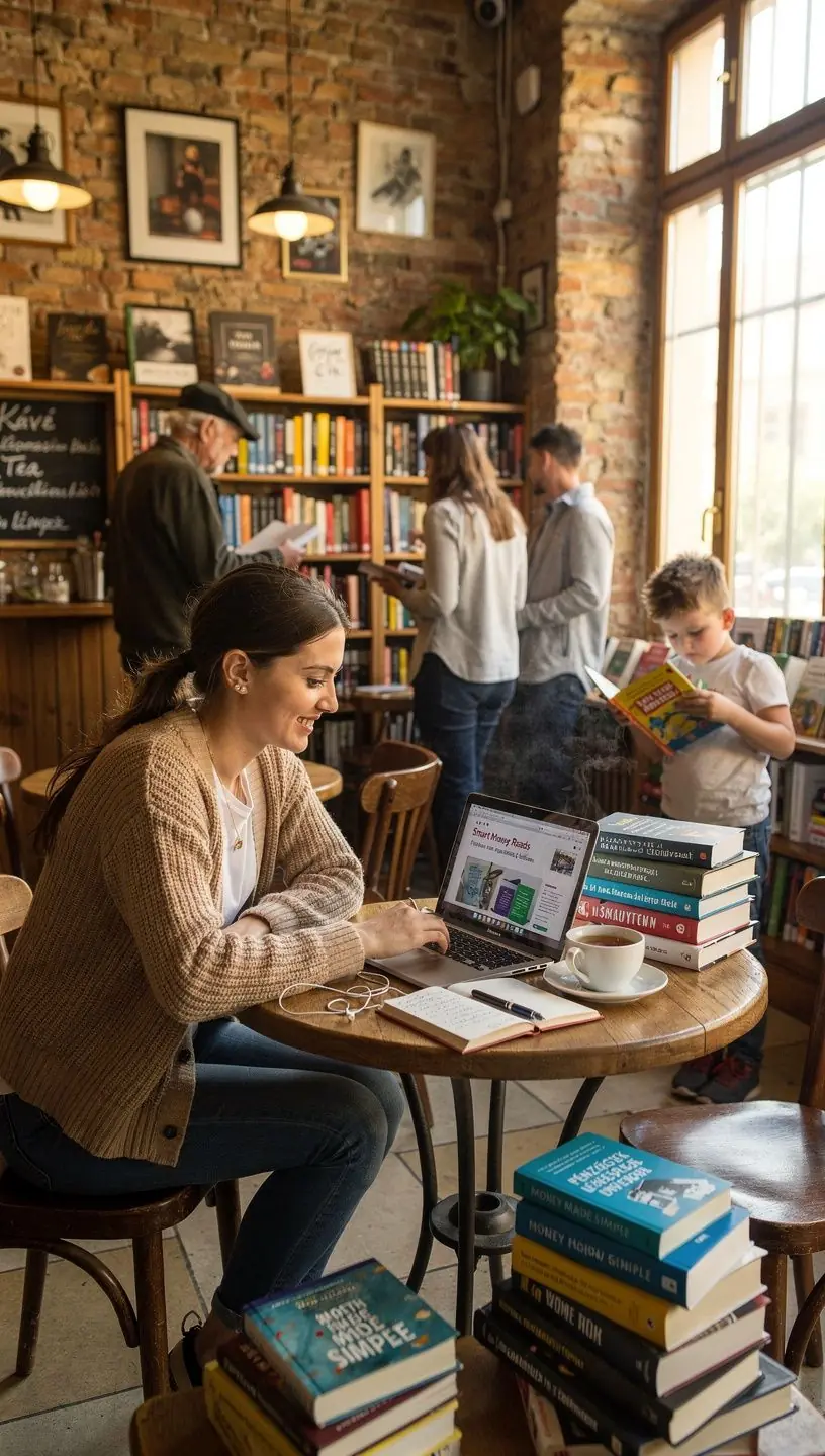 Egy fiatal nő, aki pénzügyi tanácsadóval beszélget.